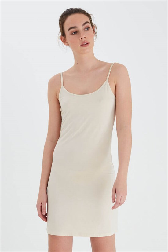 ICHI Strop kjole - IAluisa Slip Dress, Natural